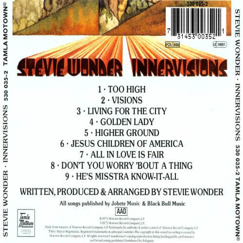 Stevie Wonder “Innervisions” (1973) – Gira-Discos